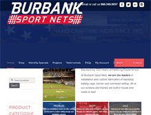 Tablet Screenshot of burbanksportnets.com